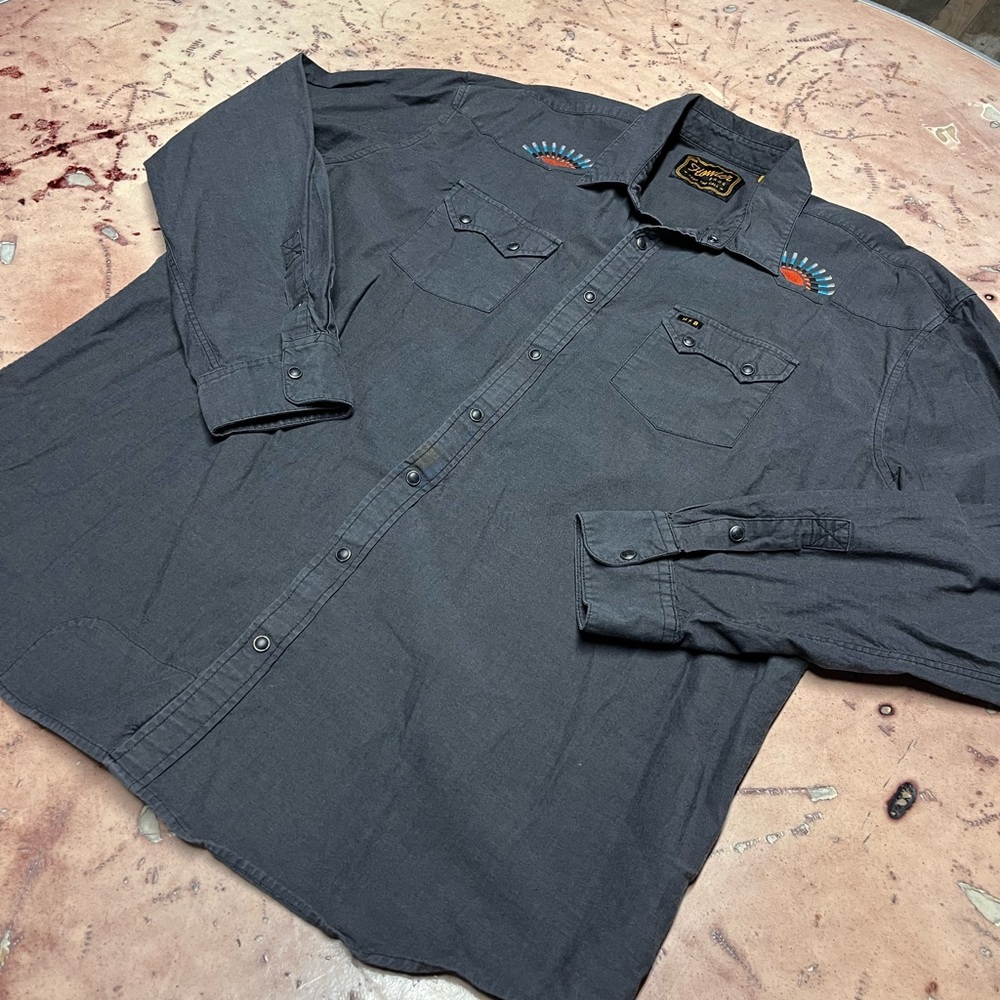 Howler Bros Gaucho Snapshirt 2XL Men’s Western Pearl Snap Patterned Sun Beams - Picture 2 of 12